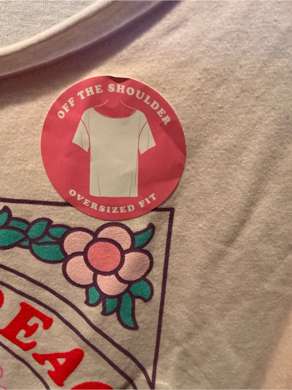 Nintendo Princess Peach Pink Graphic Off The Shoulder Top - Picture 3 of 7